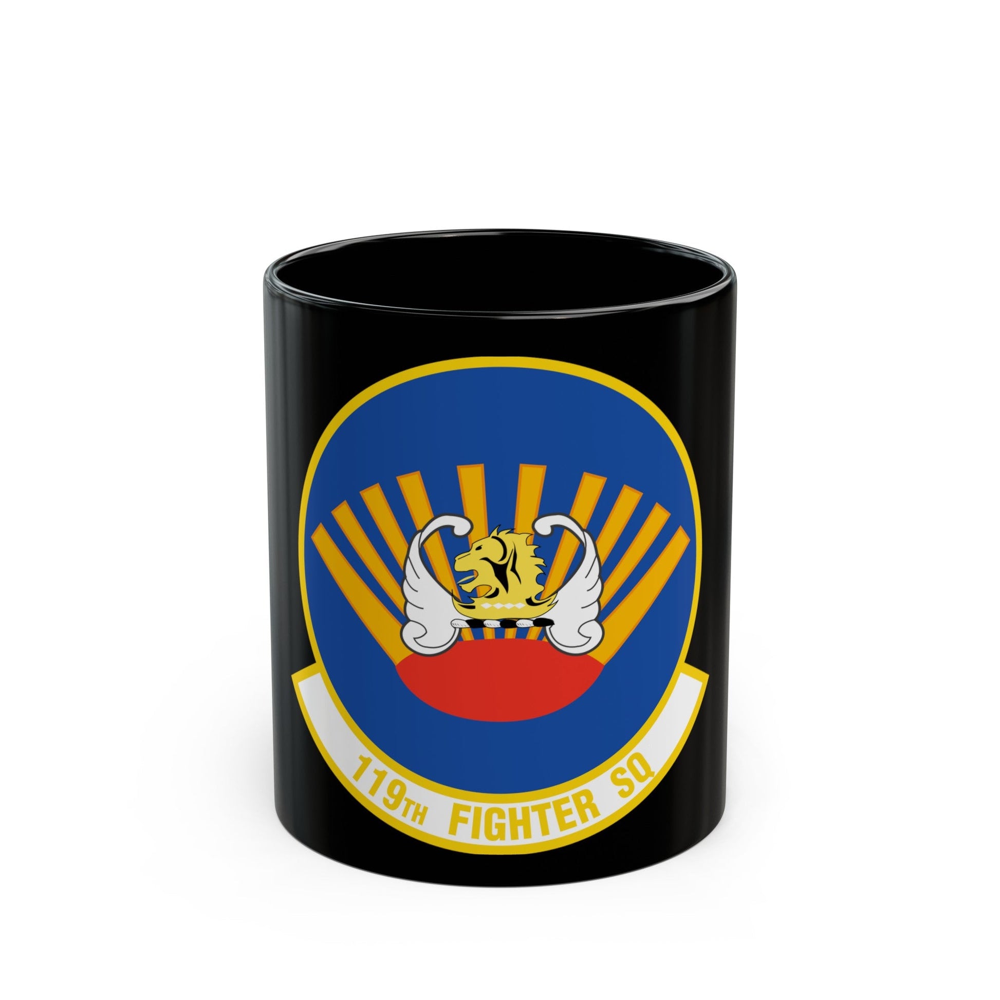 119 Fighter Squadron (U.S. Air Force) Black Coffee Mug-11oz-The Sticker Space