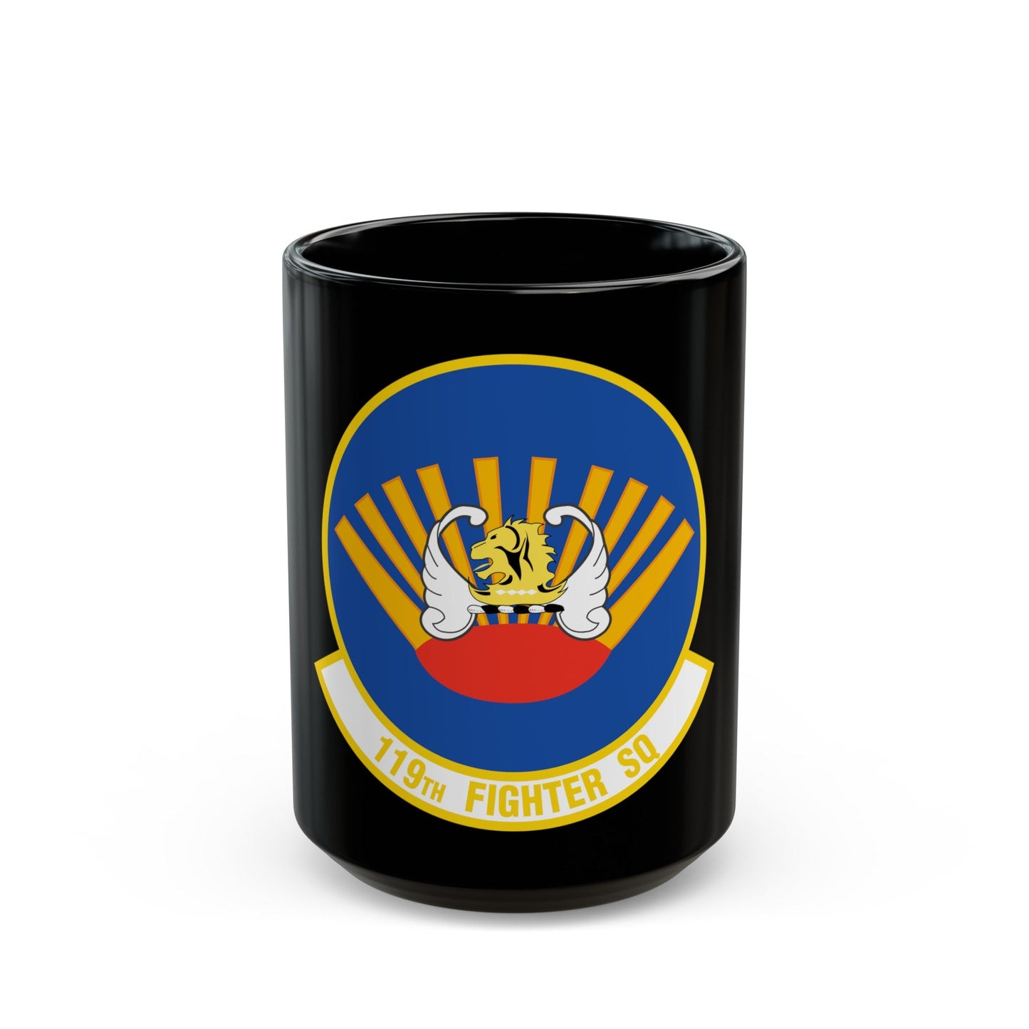 119 Fighter Squadron (U.S. Air Force) Black Coffee Mug-15oz-The Sticker Space