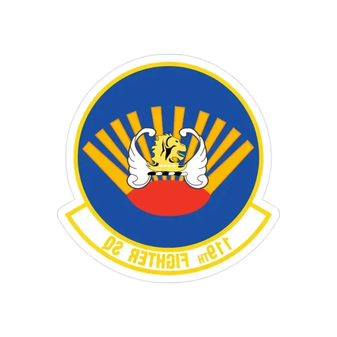 119 Fighter Squadron (U.S. Air Force) REVERSE PRINT Transparent Die-Cut STICKER 2 Inch Die-Cut Transparent - The Sticker Space