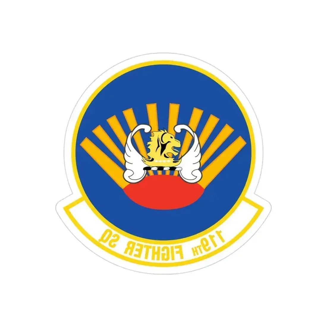 119 Fighter Squadron (U.S. Air Force) REVERSE PRINT Transparent Die-Cut STICKER 3 Inch Die-Cut Transparent - The Sticker Space