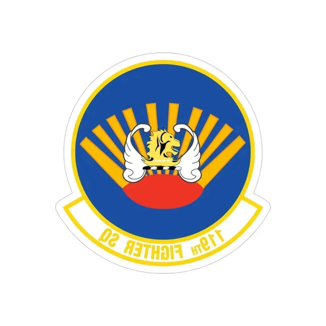 119 Fighter Squadron (U.S. Air Force) REVERSE PRINT Transparent Die-Cut STICKER 4 Inch Die-Cut Transparent - The Sticker Space