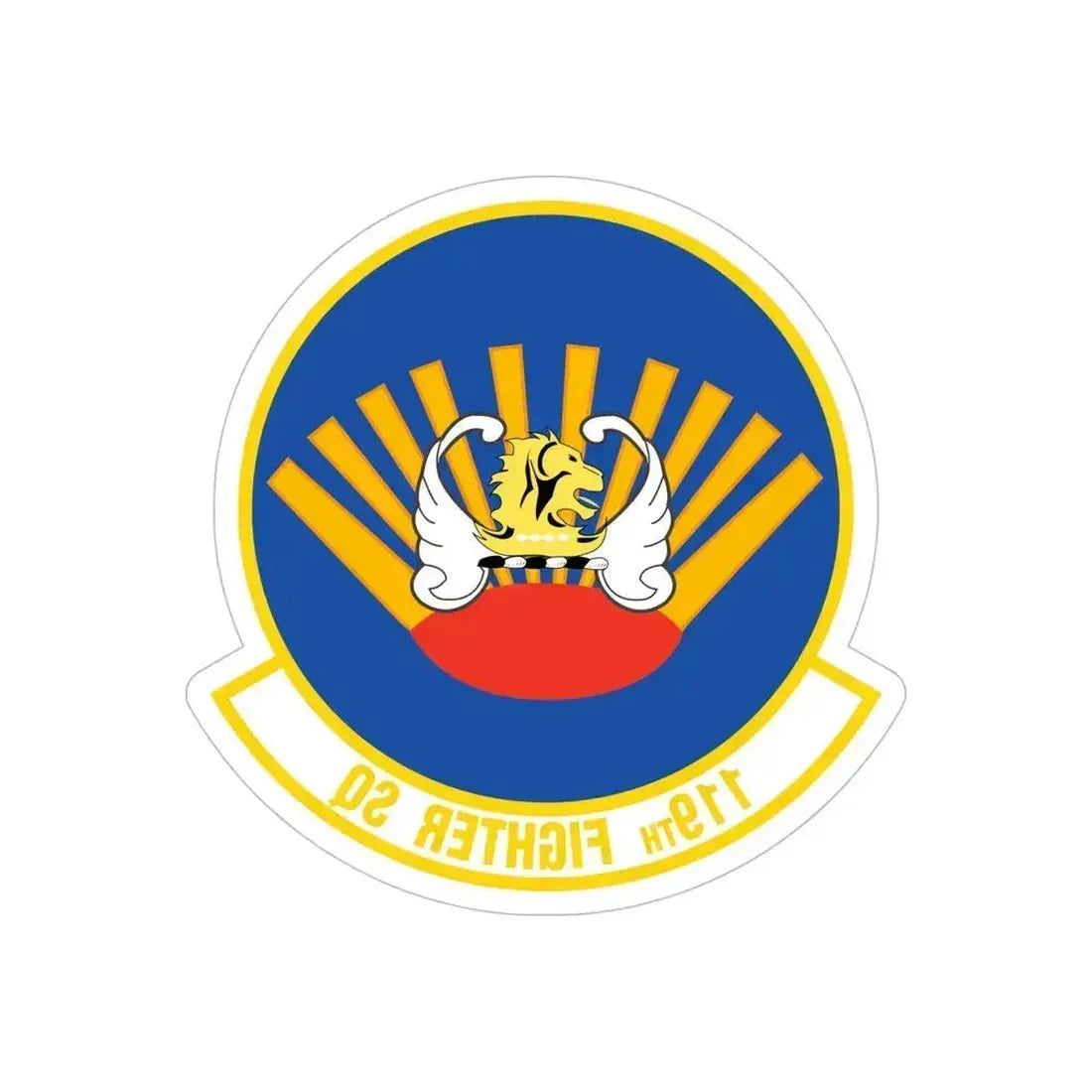 119 Fighter Squadron (U.S. Air Force) REVERSE PRINT Transparent Die-Cut STICKER 6 Inch Die-Cut Transparent - The Sticker Space