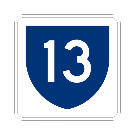 PR primary 13 (Puerto Rico) (Road Sign) STICKER Vinyl Kiss-Cut Decal