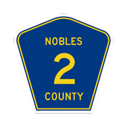Nobles County Route 2 (Minnesota) (Road Sign) STICKER Vinyl Kiss-Cut Decal