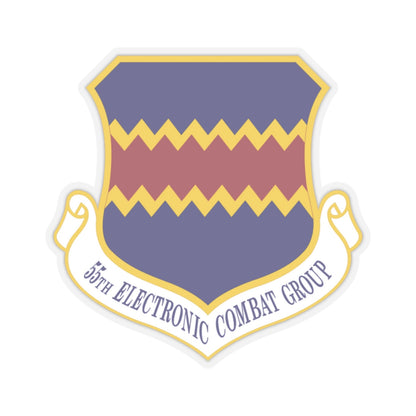 55th Electronic Combat Group (U.S. Air Force) STICKER Vinyl Kiss-Cut Decal-2 Inch-Transparent-The Sticker Space