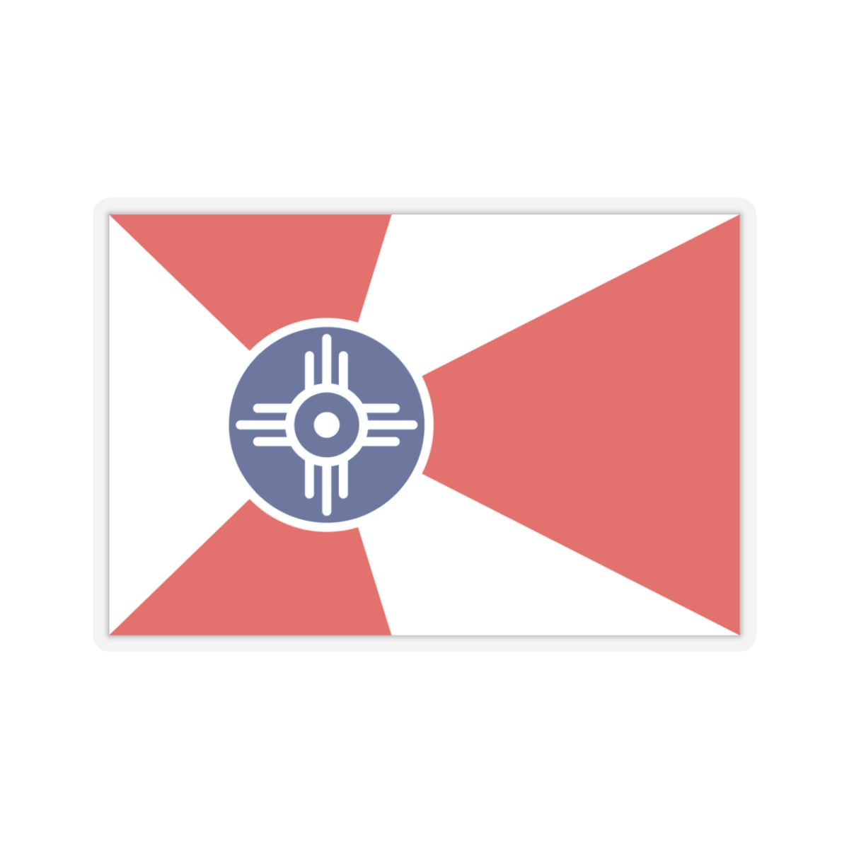 Flag of Wichita, Kansas - STICKER Vinyl Kiss-Cut Decal