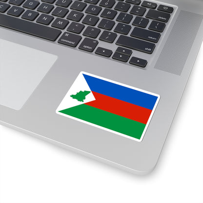 Flag of Vagaysky rayon Tyumen oblast 2003 (Russia) STICKER Vinyl Kiss-Cut Decal