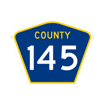 County 145 MN (Minnesota) (Road Sign) STICKER Vinyl Kiss-Cut Decal