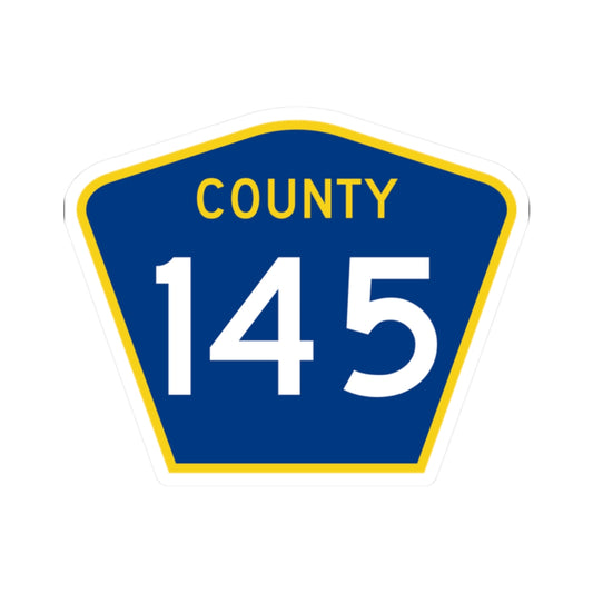 County 145 MN (Minnesota) (Road Sign) STICKER Vinyl Kiss-Cut Decal