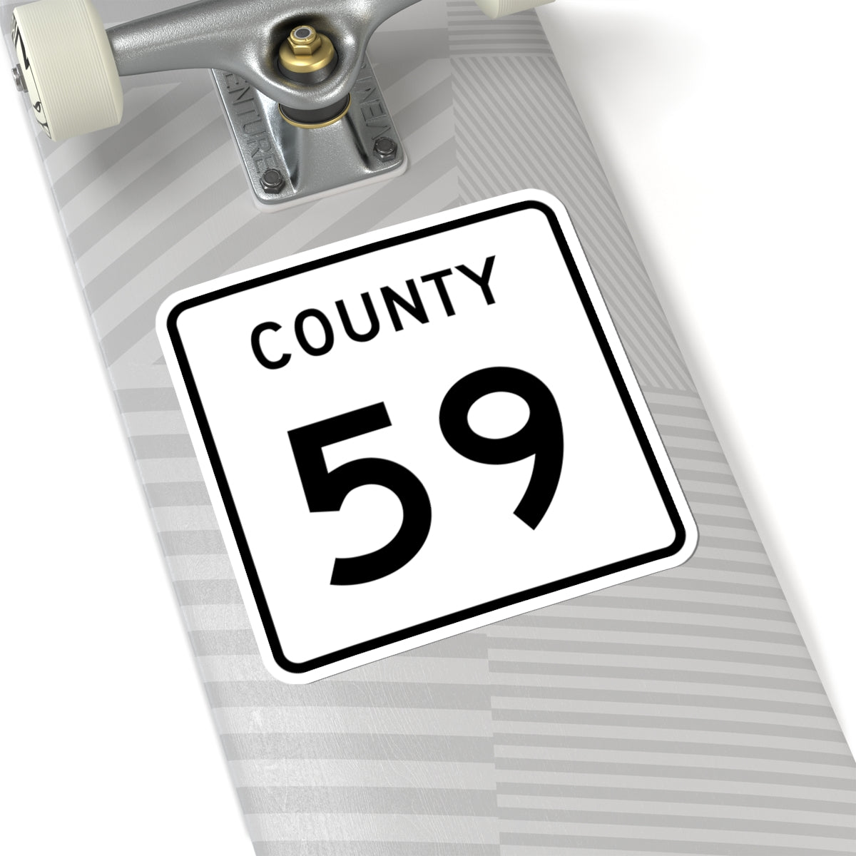 County 59 square (Minnesota) (Road Sign) STICKER Vinyl Kiss-Cut Decal