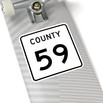 County 59 square (Minnesota) (Road Sign) STICKER Vinyl Kiss-Cut Decal