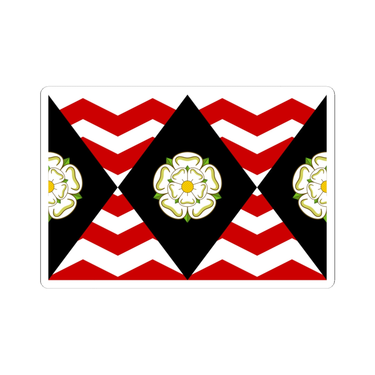FlagOfSouthYorkshire (England) STICKER Vinyl Kiss-Cut Decal