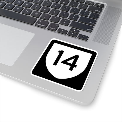 PR urban primary 14 (Puerto Rico) (Road Sign) STICKER Vinyl Kiss-Cut Decal