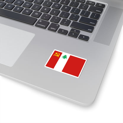 Flag of the Lebanese Communist Party (Lebanon) STICKER Vinyl Kiss-Cut Decal