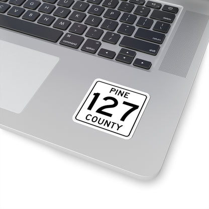Pine County Route 127 MN (Minnesota) (Road Sign) STICKER Vinyl Kiss-Cut Decal