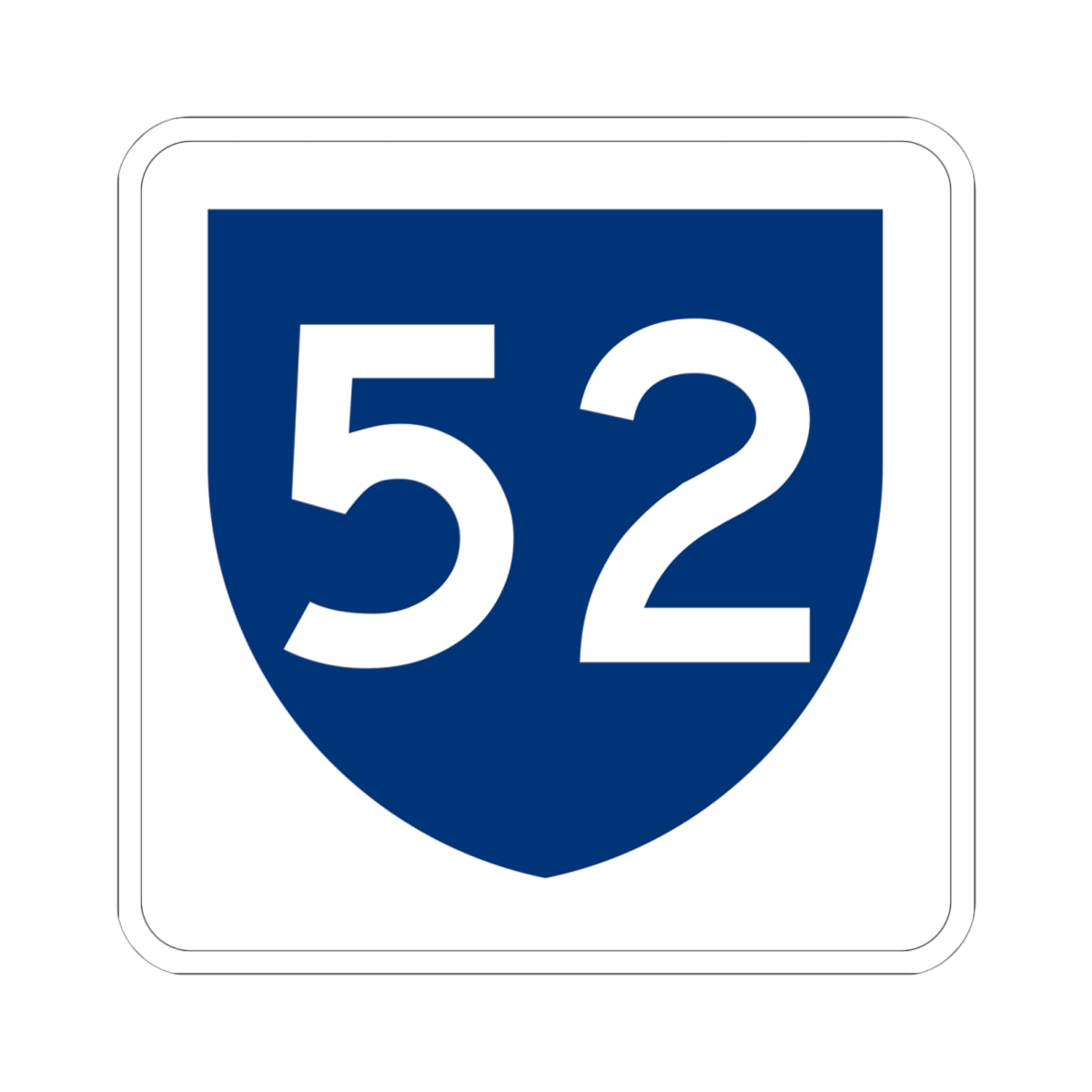 PR primary 52 (Puerto Rico) (Road Sign) STICKER Vinyl Kiss-Cut Decal
