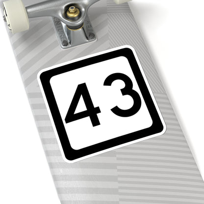 WV-43 (Virginia) (Road Sign) STICKER Vinyl Kiss-Cut Decal