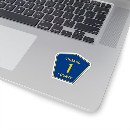 Chisago County 1 (Minnesota) (Road Sign) STICKER Vinyl Kiss-Cut Decal