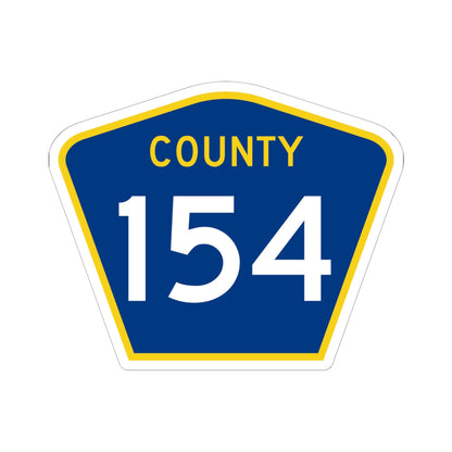 County 154 MN (Minnesota) (Road Sign) STICKER Vinyl Kiss-Cut Decal