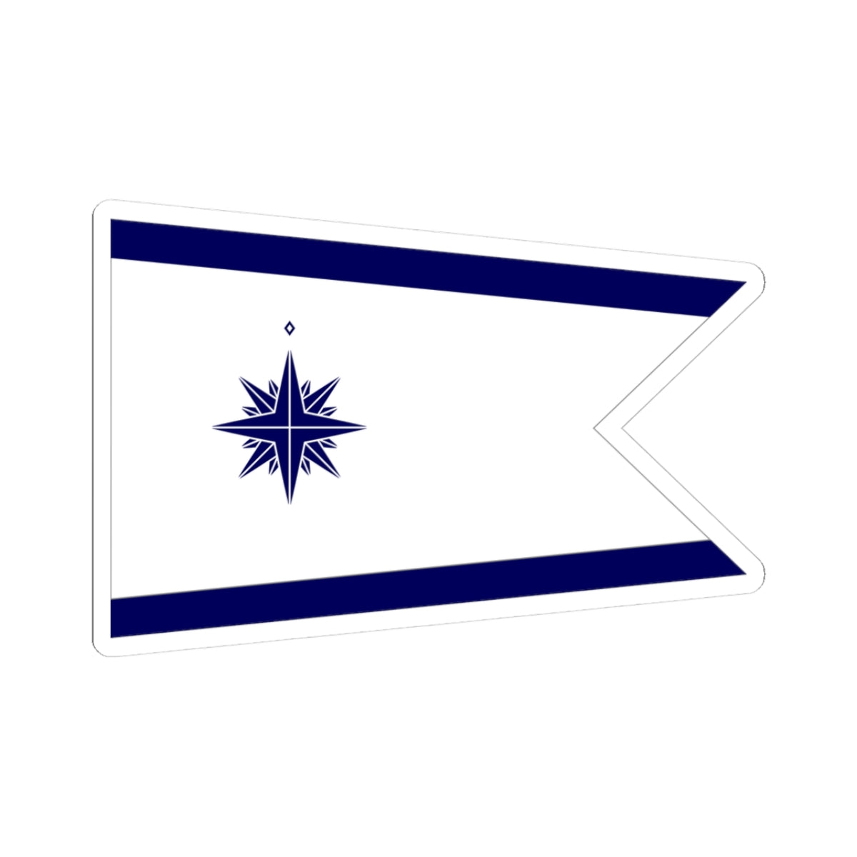 Standard of the Japan Coast Guard Commandant-bordered (Japan) STICKER Vinyl Kiss-Cut Decal