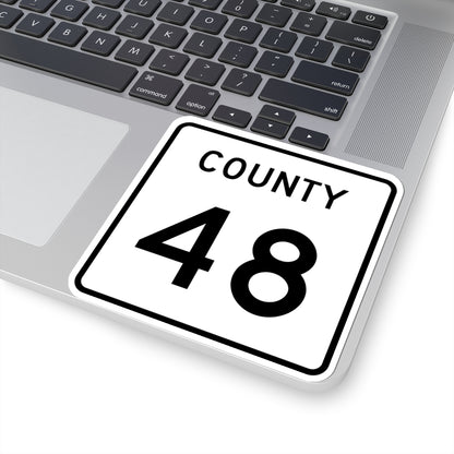County 48 square (Minnesota) (Road Sign) STICKER Vinyl Kiss-Cut Decal