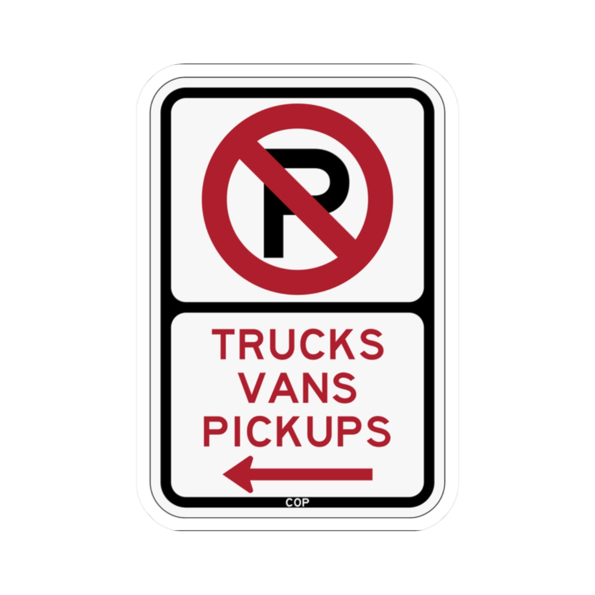 PBOT Road sign P1955L (Oregon) (Road Sign) STICKER Vinyl Kiss-Cut Decal