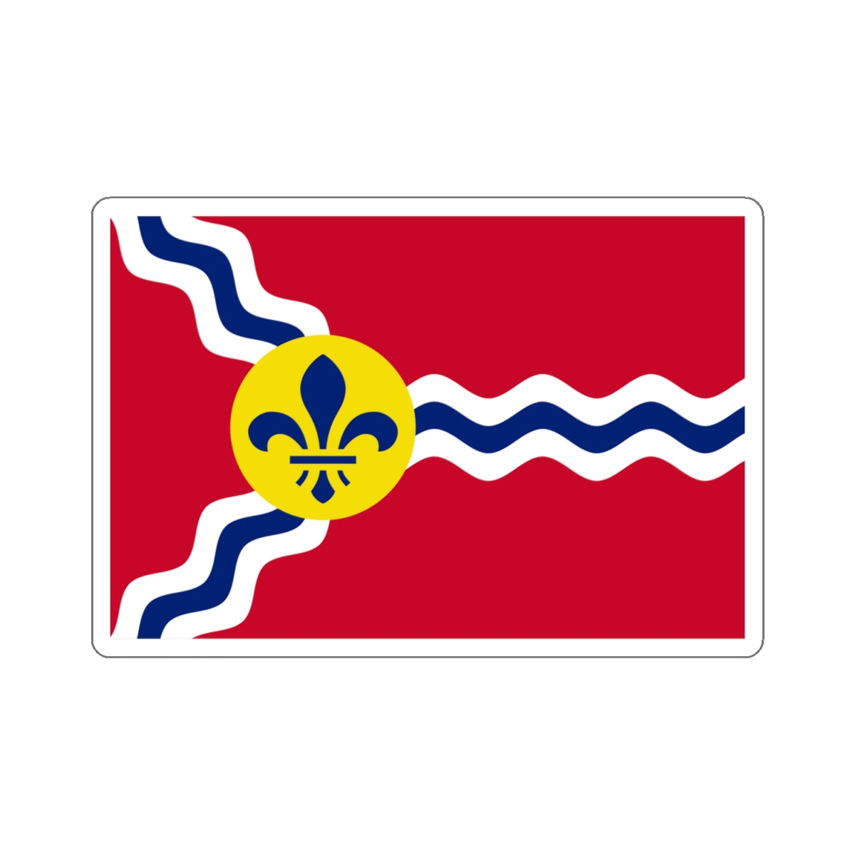 Flag of St. Louis, Missouri - STICKER Vinyl Kiss-Cut Decal