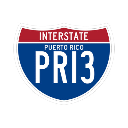 I-PRI3 PR (Puerto Rico) (Road Sign) STICKER Vinyl Kiss-Cut Decal