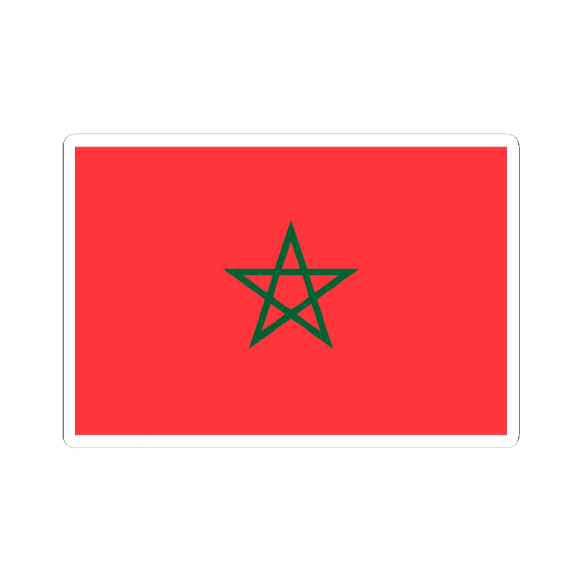 Flag of Morocco light red (Morocco) STICKER Vinyl Kiss-Cut Decal
