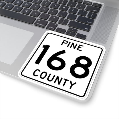 Pine County Route 168 MN (Minnesota) (Road Sign) STICKER Vinyl Kiss-Cut Decal