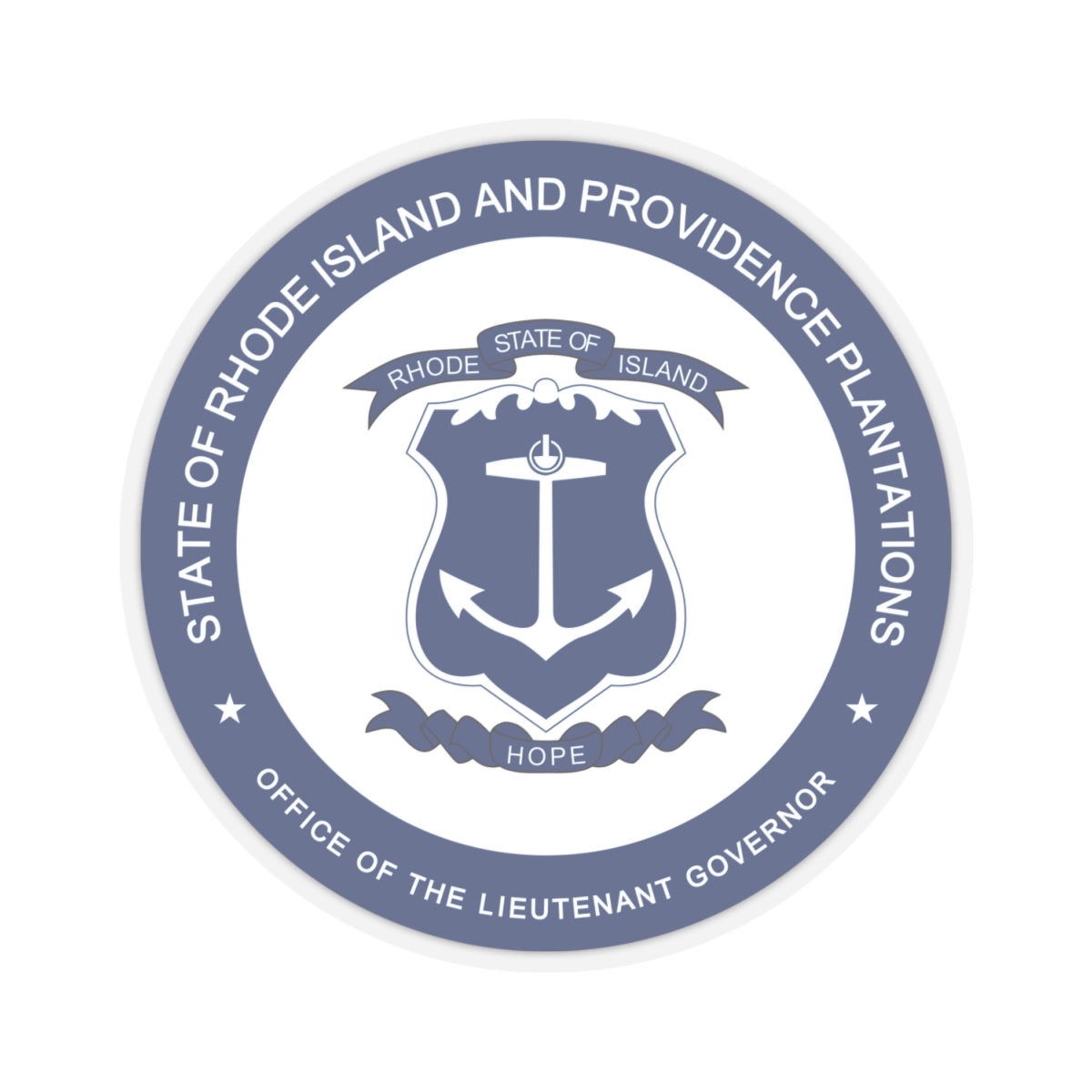 Seal of the Lieutenant Governor of Rhode Island - STICKER Vinyl Kiss-Cut Decal