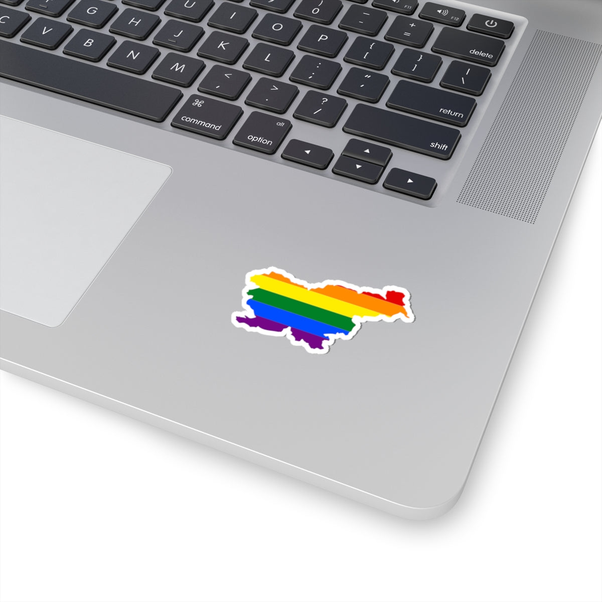 LGBT flag map of Slovenia (Slovenia) STICKER Vinyl Kiss-Cut Decal