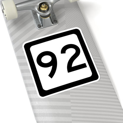 WV-92 (Virginia) (Road Sign) STICKER Vinyl Kiss-Cut Decal