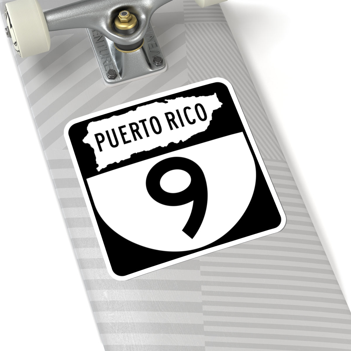PR old 9 (Puerto Rico) (Road Sign) STICKER Vinyl Kiss-Cut Decal