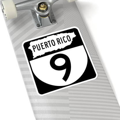 PR old 9 (Puerto Rico) (Road Sign) STICKER Vinyl Kiss-Cut Decal