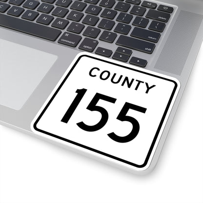 County 155 square (Minnesota) (Road Sign) STICKER Vinyl Kiss-Cut Decal