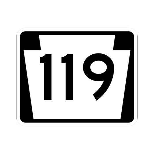 PA-119 (Pennsylvania) (Road Sign) STICKER Vinyl Kiss-Cut Decal