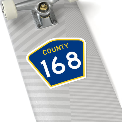 County 168 MN (Minnesota) (Road Sign) STICKER Vinyl Kiss-Cut Decal
