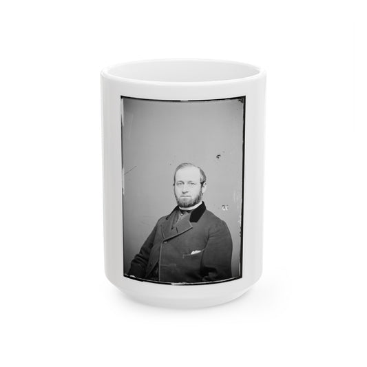 Portrait Of Anson Stager, Telegraph Corps, Officer Of The Federal Army (Brevet Brig. Gen. From Mar. 13, 1865) (U.S. Civil War) White Coffee Mug
