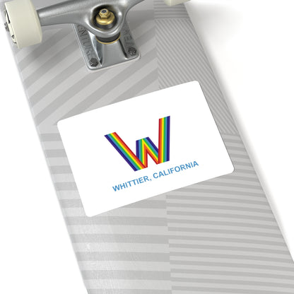 Flag of Whittier, California - STICKER Vinyl Kiss-Cut Decal