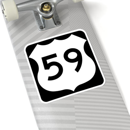 US 59 MN 1961 (Minnesota) (Road Sign) STICKER Vinyl Kiss-Cut Decal