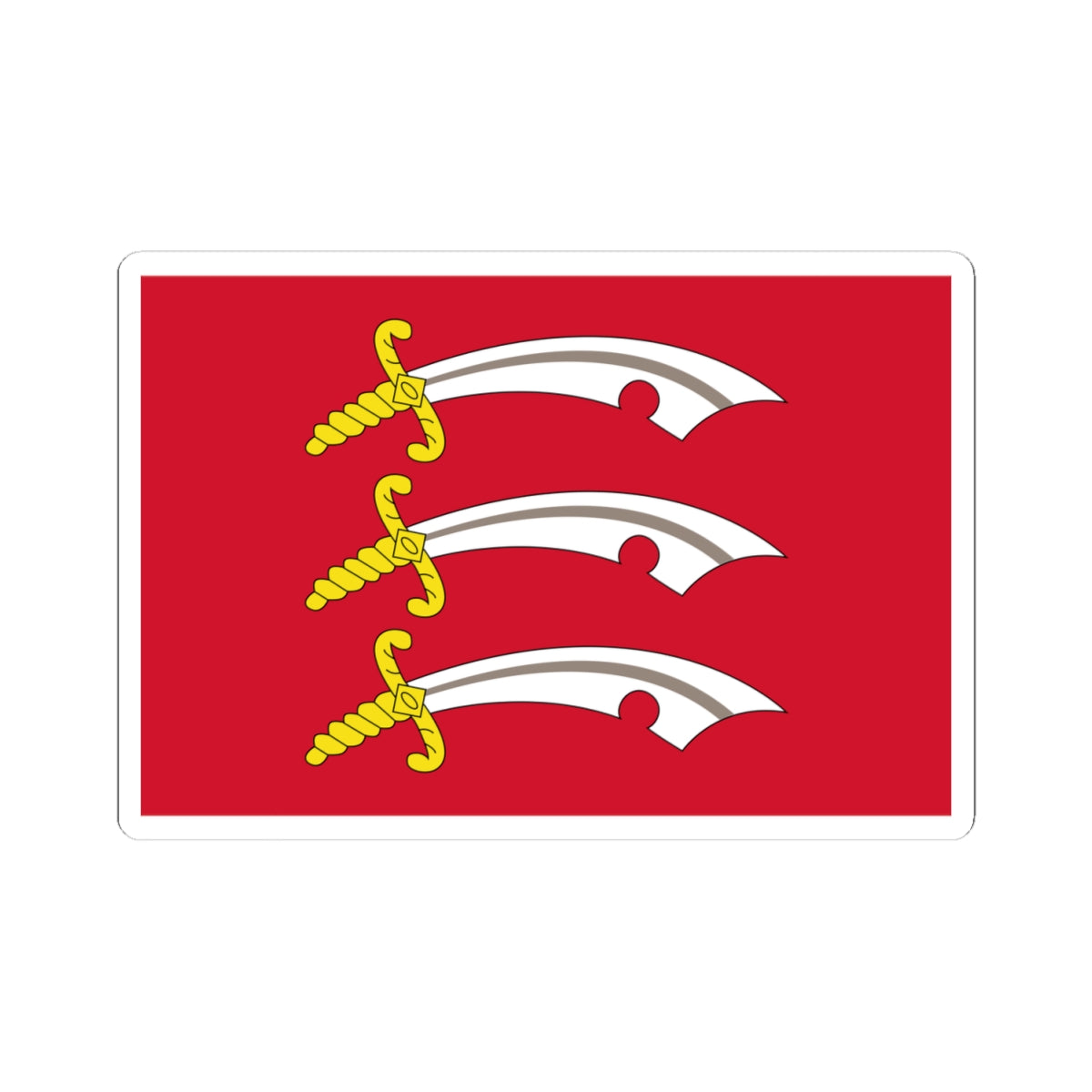 Flag of Essex (England) STICKER Vinyl Kiss-Cut Decal