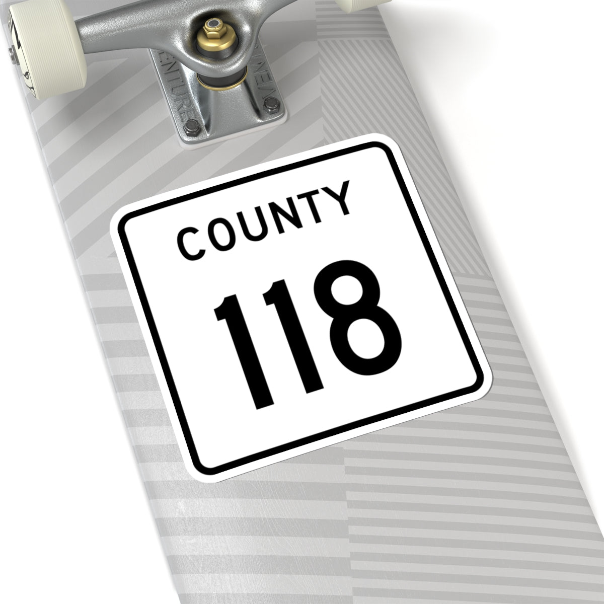 County 118 square (Minnesota) (Road Sign) STICKER Vinyl Kiss-Cut Decal