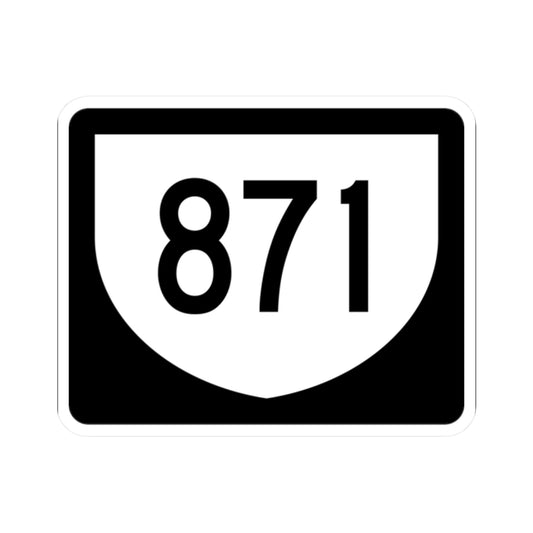 PR urban primary 871 (Puerto Rico) (Road Sign) STICKER Vinyl Kiss-Cut Decal