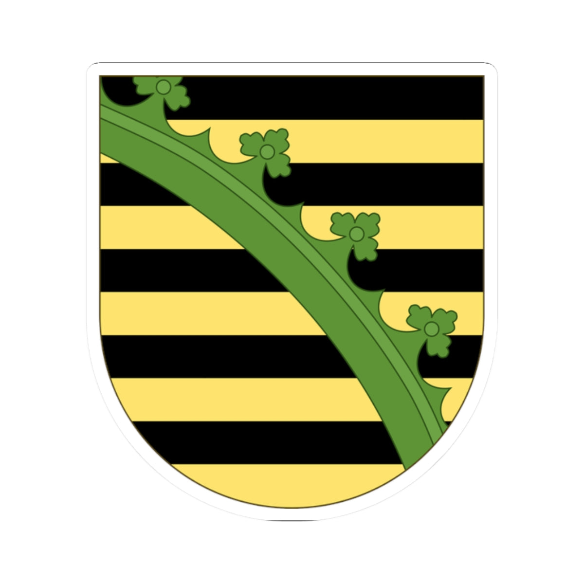Arms of Saxony (Denmark) (Coat of Arms) STICKER Vinyl Kiss-Cut Decal