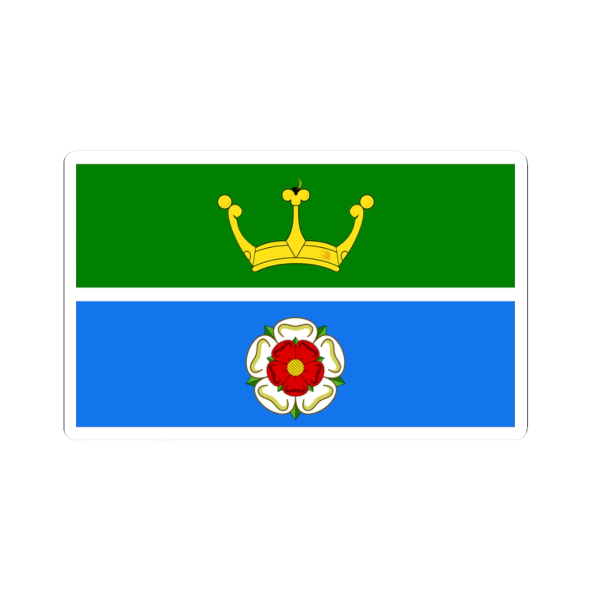 Hampshire green and blue flag (England) STICKER Vinyl Kiss-Cut Decal