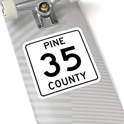 Pine County Route 35 MN (Minnesota) (Road Sign) STICKER Vinyl Kiss-Cut Decal