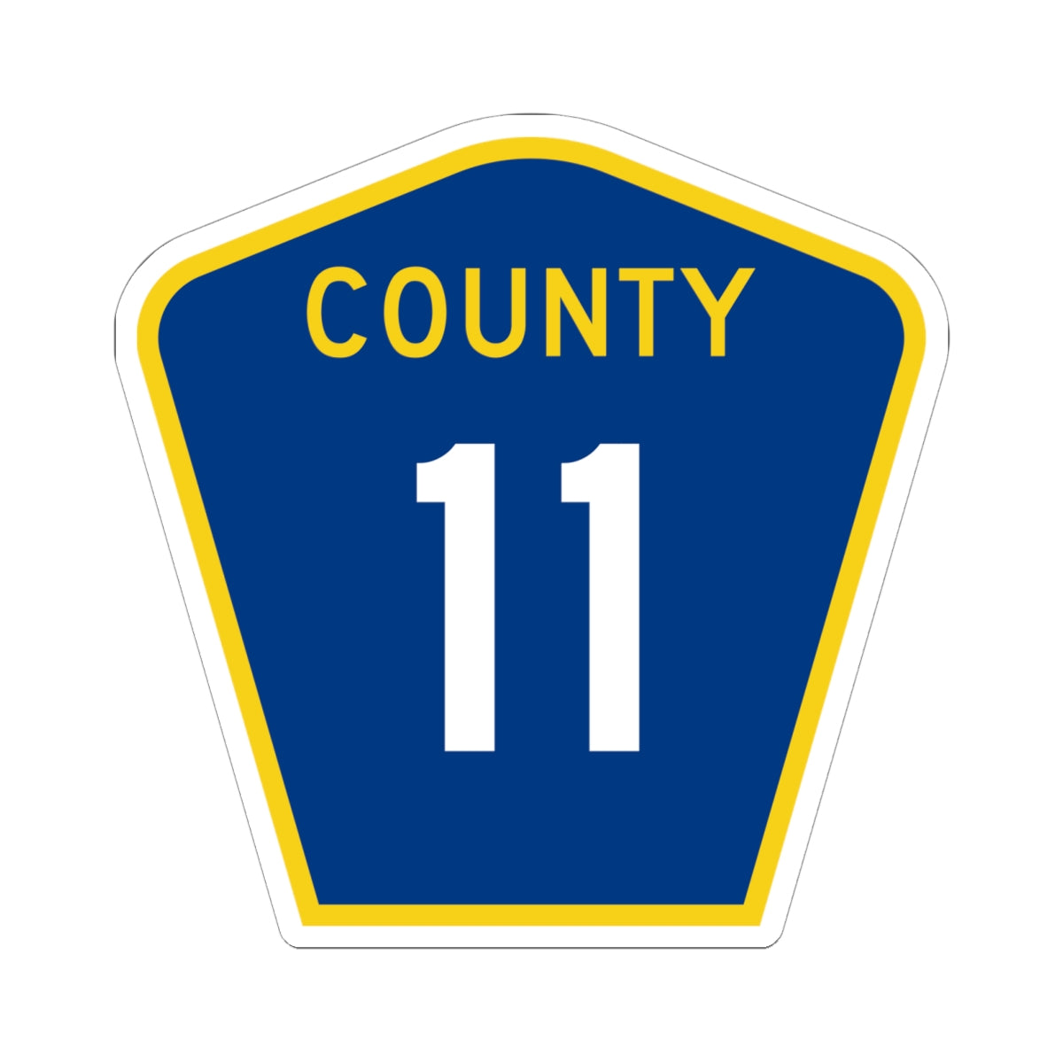 County 11 MN (Minnesota) (Road Sign) STICKER Vinyl Kiss-Cut Decal