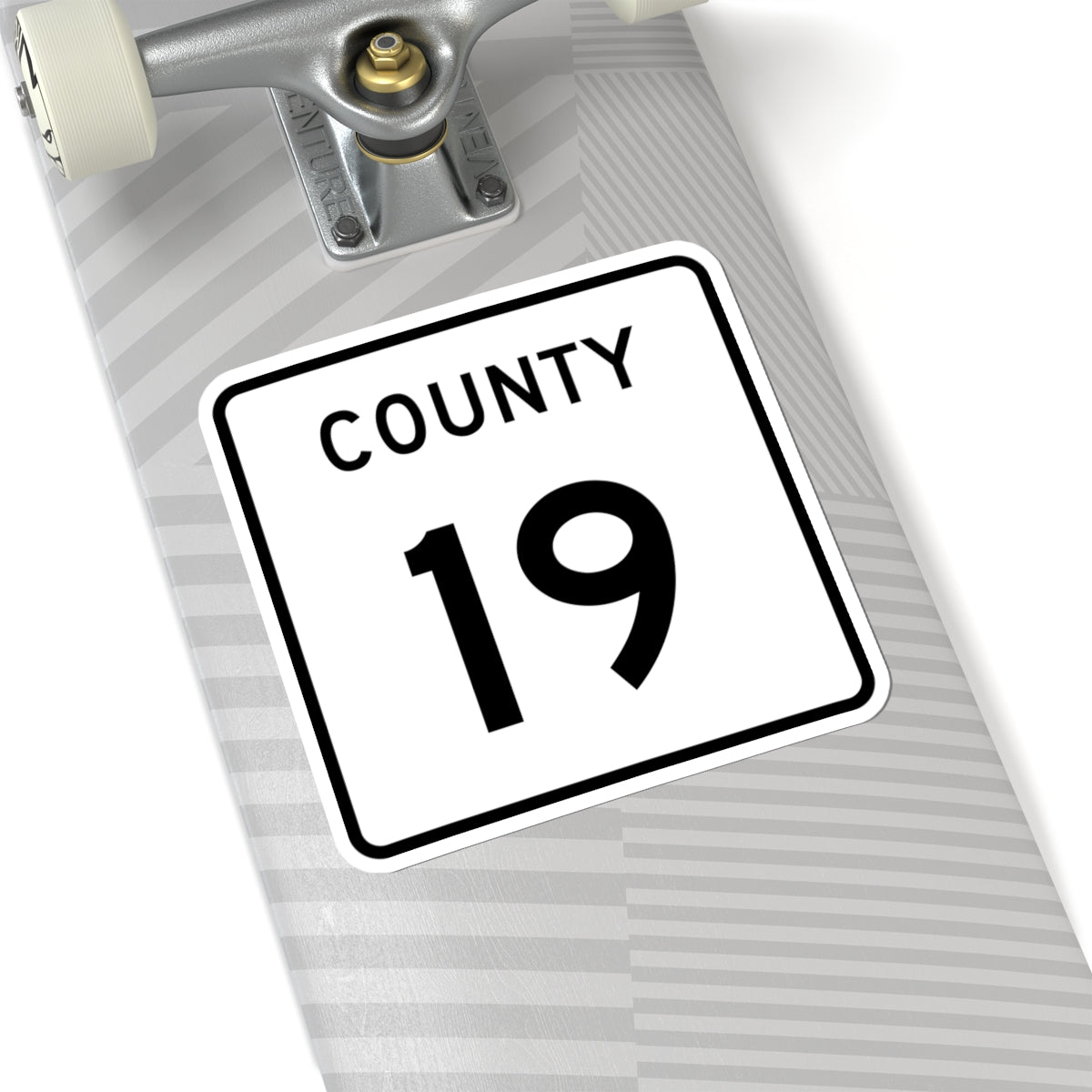 County 19 square (Minnesota) (Road Sign) STICKER Vinyl Kiss-Cut Decal