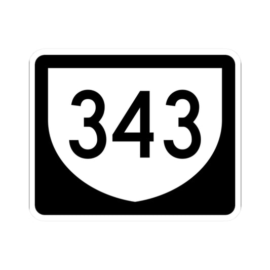 PR urban primary 343 (Puerto Rico) (Road Sign) STICKER Vinyl Kiss-Cut Decal
